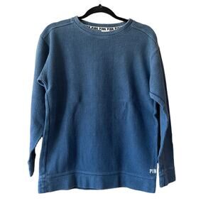 Pink By Victoria’s Secret VS Sweater Size XS Blue Ribbed